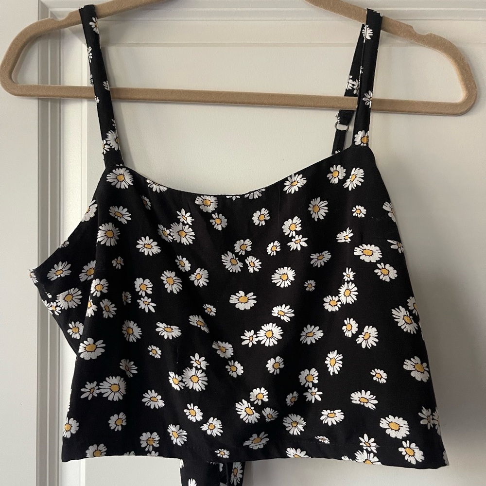 Hollister Black Daisy Print Camisole